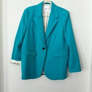 Samsoe Samsoe Oversized Aqua Blazer XS